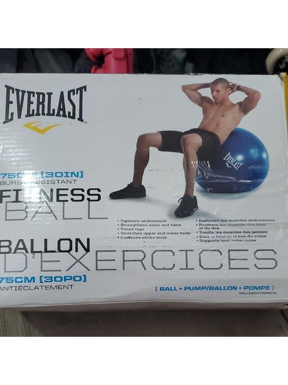 Everlast Blue Exercise Ball with Pump